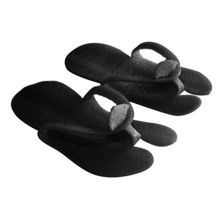 Black foam flip-flops for pedicure, 10 pairs