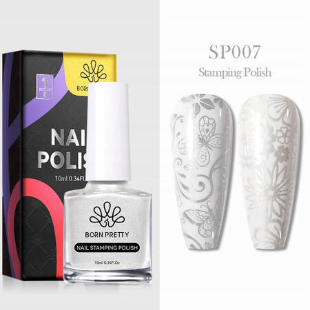 Born Pretty SP007 stamping varnish white pearl 10 ml