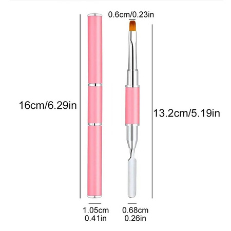 Brush spatula for acrylic gel oval #4/spade