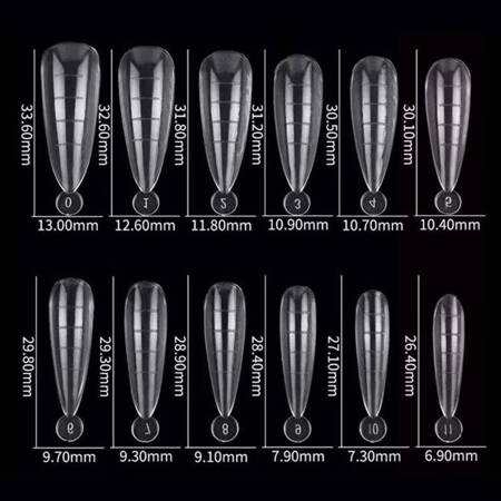 Dual forms Almond for nail extensions, set of 120 pcs