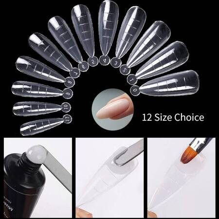 Dual forms Almond for nail extensions, set of 120 pcs