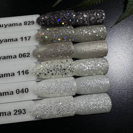 Gel Polish semi-transparent with graphic glitter Haruyama 116 8ml