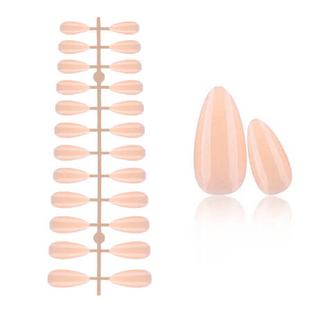 Gel tips for nail extension Almond Soft Nude 240 pcs