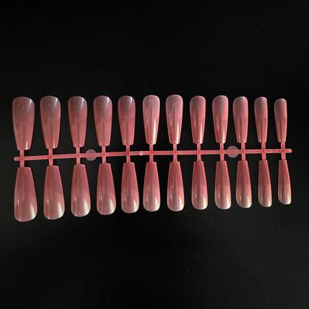 Gel tips for nail extension Indian Red ballerina 240 pcs + ADORE Funky Tips Glue Gel 15 ml