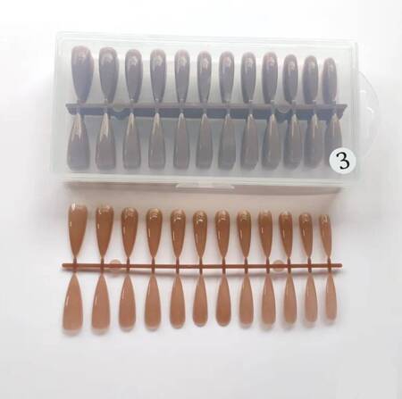 Gel tips for nail extension Latte stylet 240 pcs + ADORE Funky Tips Glue Gel 15 ml