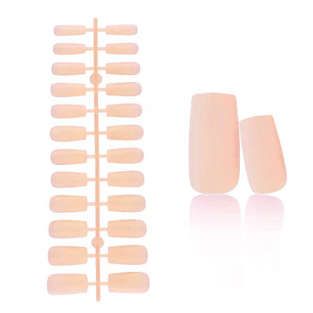 Gel tips for nail extension Square Soft Nude 240 pcs