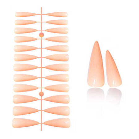 Gel tips for nail extension Stiletto Soft Nude 240 pcs