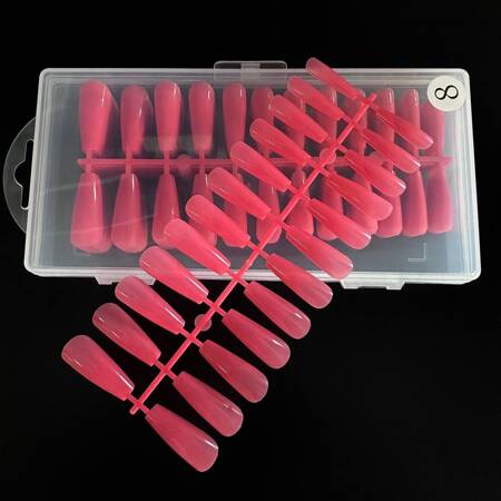 Gel tips for nail extension pink ballerina 240 pcs + ADORE Funky Tips Glue Gel 15 ml