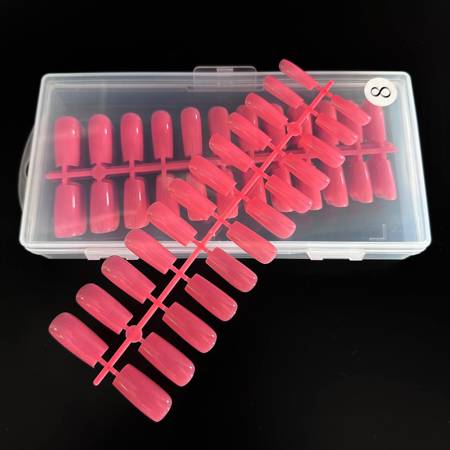 Gel tips for nail extension pink square 240 pcs