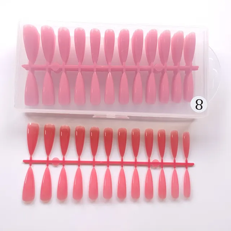 Gel tips for nail extension pink stylet 240 pcs + ADORE Funky Tips Glue Gel 15 ml