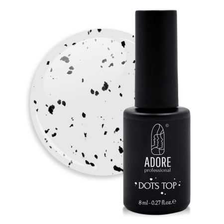 Glossy top for gel polish with crumbs DOTS TOP №01 - glossy 8ml