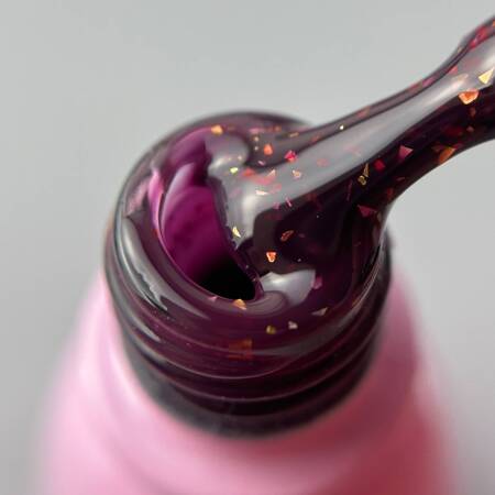 Hybrid base Toki-Toki Glaze Base GL06 burgundy with foil flakes 5 ml