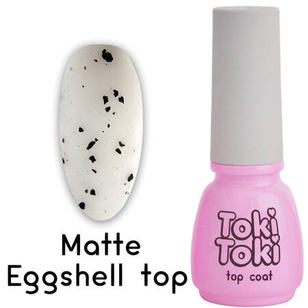 Hybrid matte top coat Toki Toki Matte Gloss Eggshell with particles 5ml