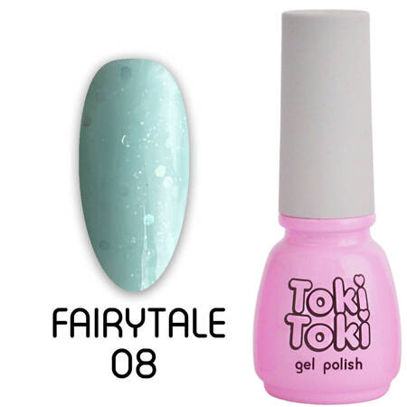 Hybrid nail Toki-Toki Fairytale FT08 green with holographic glitter 5ml