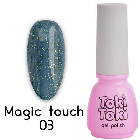 Hybrid nail Toki-Toki Magic Touch 03 blue-green with small particles of potallu 5ml