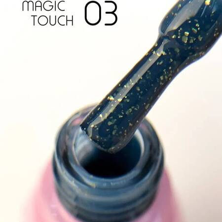 Hybrid nail Toki-Toki Magic Touch 03 blue-green with small particles of potallu 5ml