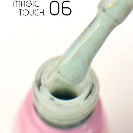 Hybrid nail Toki-Toki Magic Touch 06 green with small particles of potallu 5ml