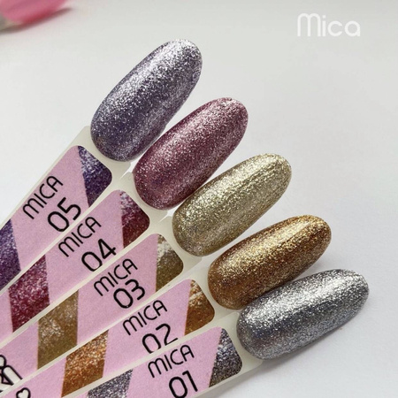 Hybrid nail Toki-Toki Mica 02 yellow with glitter 5ml