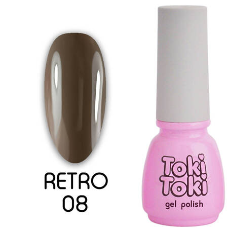 Hybrid nail polish Toki-Toki Retro RT08 gray-brown 5ml