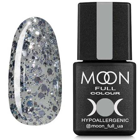 MOON FULL 327 nail polish transparent with holographic glitter 8ml