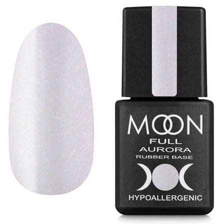 MOON Full Aurora Rubber Base 2007 color base, milky pink with gloss, 8 ml