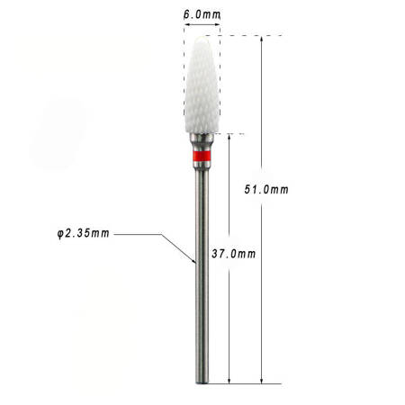 Medium red ceramic delicate cutter for removing hybrid / gel TC04-F