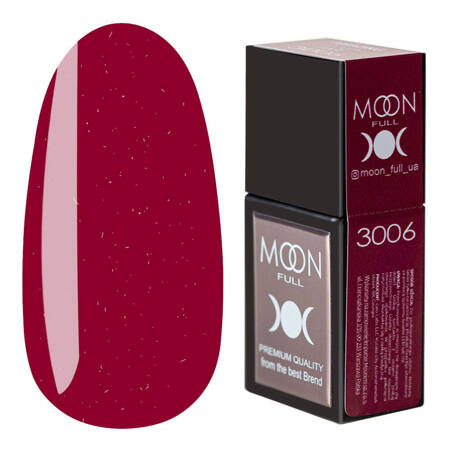 Moon Full Amazing Color Base 3006 burgundy with glitter 12ml