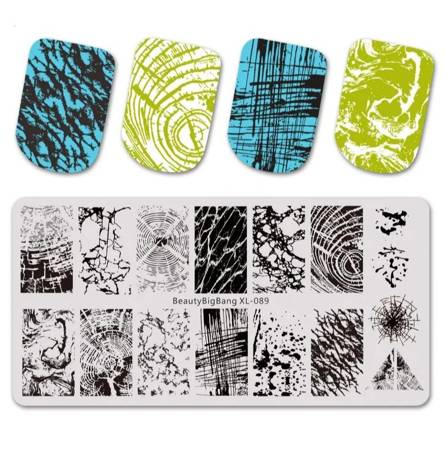 Nail plate Stamping plate Marble Texture BBB XL-089