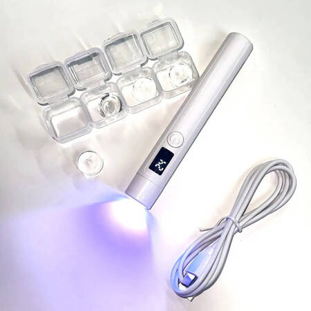 Portable LED USB Lamp Flashlight UV/LED for Manicure on Stand 360° White