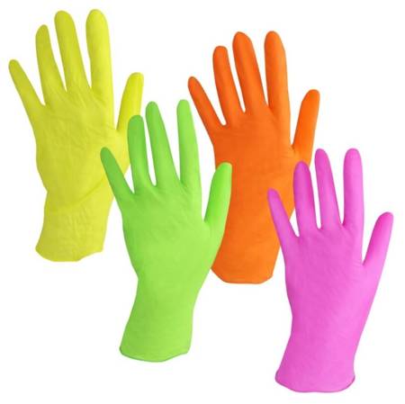 Powder-free nitrile gloves TUTTI FRUTTI L