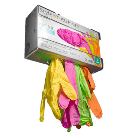 Powder-free nitrile gloves TUTTI FRUTTI L