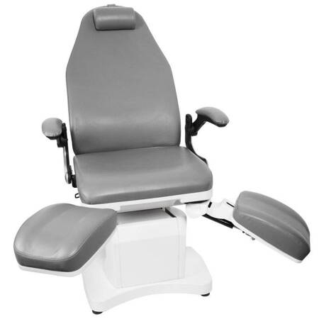 Professional electric podiatry couch-chair for pedicure procedures AZZURRO 709A (3 motors), gray