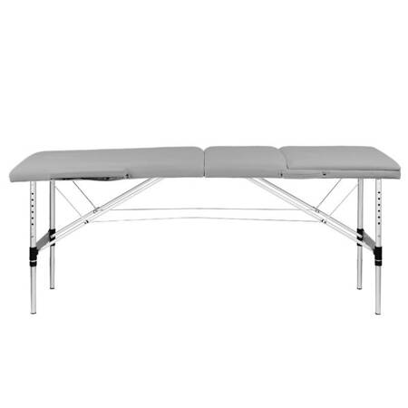 Professional folding massage table 3 segments with aluminum legs, gray KOMFORT FIZJO 3