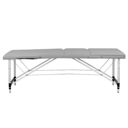 Professional folding massage table 3 segments with aluminum legs, gray KOMFORT FIZJO 3