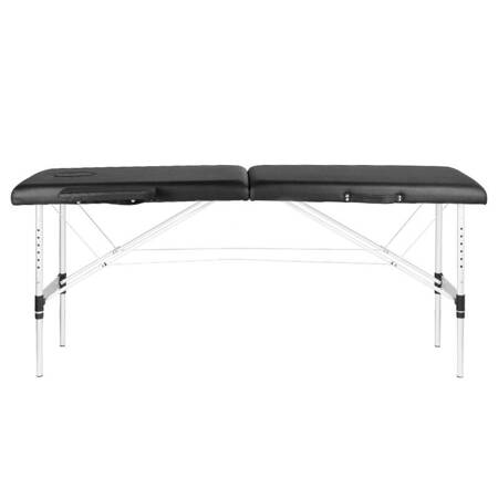 Professional folding massage table KOMFORT ACTIV FIZJO 2 ALUMINUM black