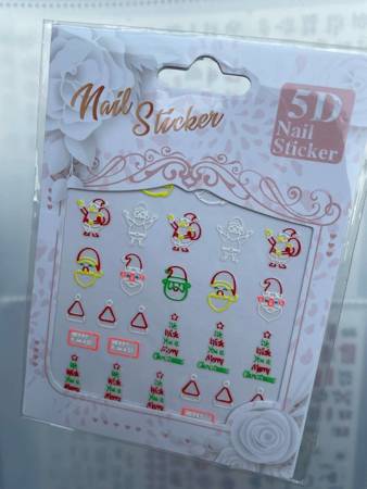Self-adhesive nail stickers Christmas 5D