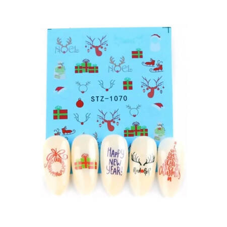 Self-adhesive nail stickers Christmas deer STZ-1070