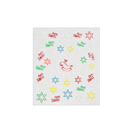 Self-adhesive nail stickers Christmas snow J4002