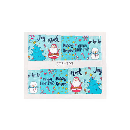 Self-adhesive nail stickers Christmas writings STZ-797