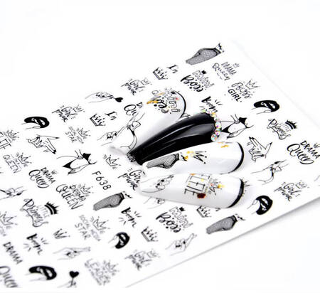 Self-adhesive nail stickers Tattoo F638