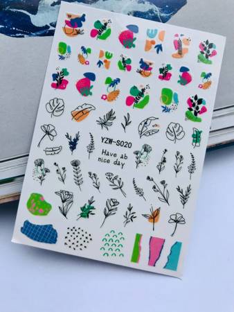 Self-adhesive nail stickers leaves YZW-S020