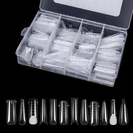 Set of upper nail extension forms 288 pcs (12 shapes)