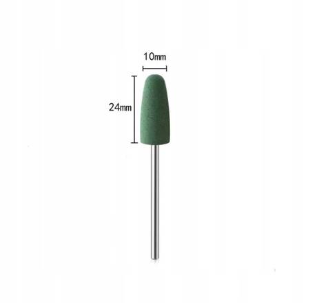 Silicone polishing cutter, green cone, 240 grit, average grit