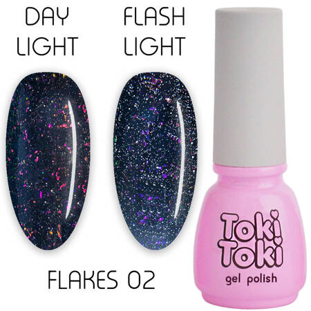 Toki-Toki Flakes 02 purple reflective hybrid varnish 5ml