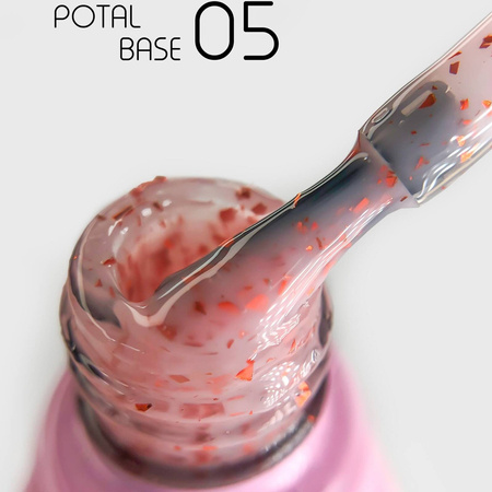 Toki Toki Potal Base 05 hybrid base pink with foil flakes 5 ml