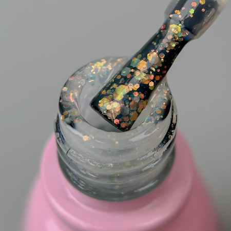 Toki-Toki Unicorn UN01 hybrid nail polish semi-transparent with glitter 5ml