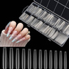 Gel tips ballerina XXL transparent 240 pcs + ADORE Funky Tips Glue Gel 15 ml