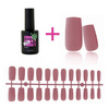 Gel tips for nail extension Indian Red square 240 pcs + ADORE Funky Tips Glue Gel 15 ml