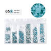 Glass rhinestones for nails Sky Blue 05 set of 6 sizes 1,5-3,0mm