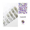 Glass rhinestones for nails holographic set of 5 sizes 1.2-2.0 mm.